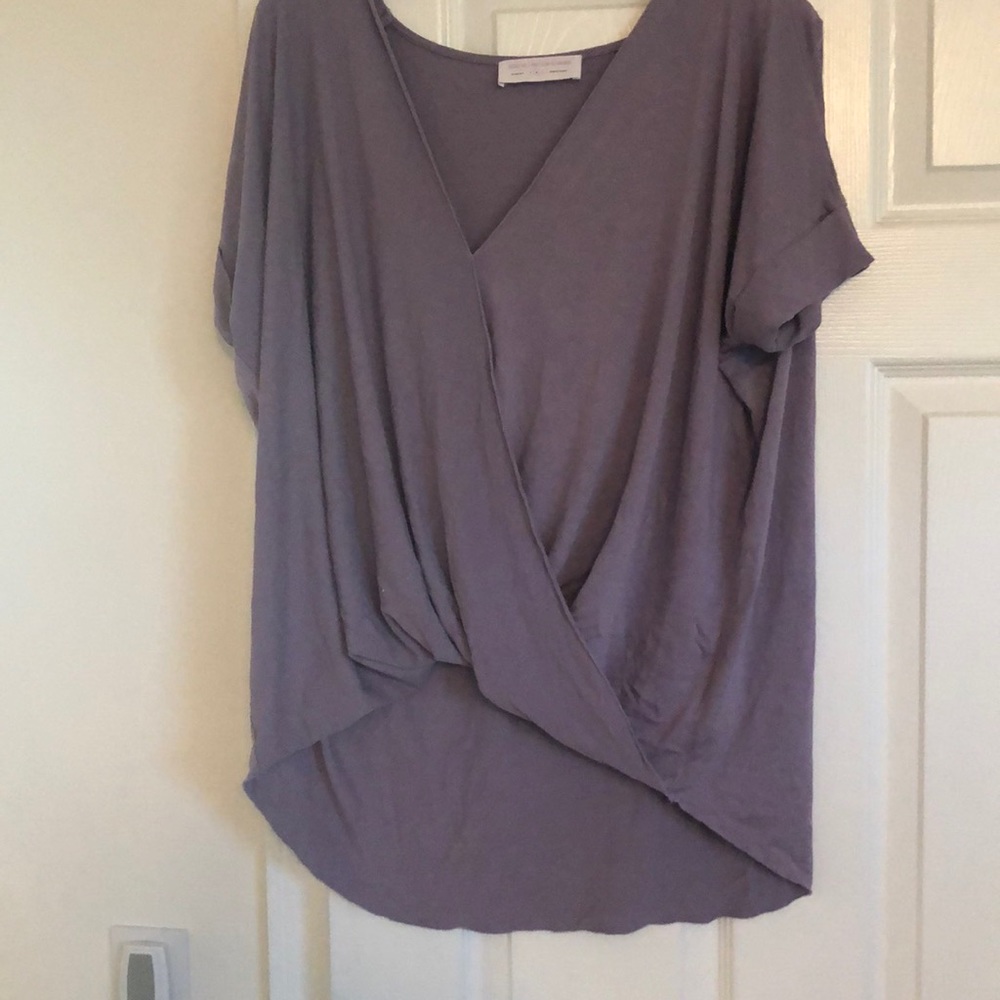Wrap around lavender shirt